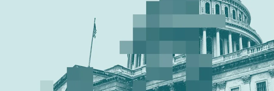 The capitol pixelated