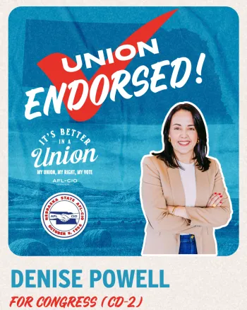 Nebraska State AFL-CIO endorsement for CD-2.